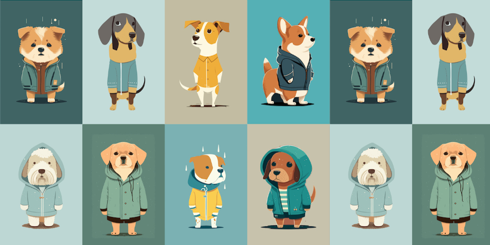 cute-clothed-dogs-set